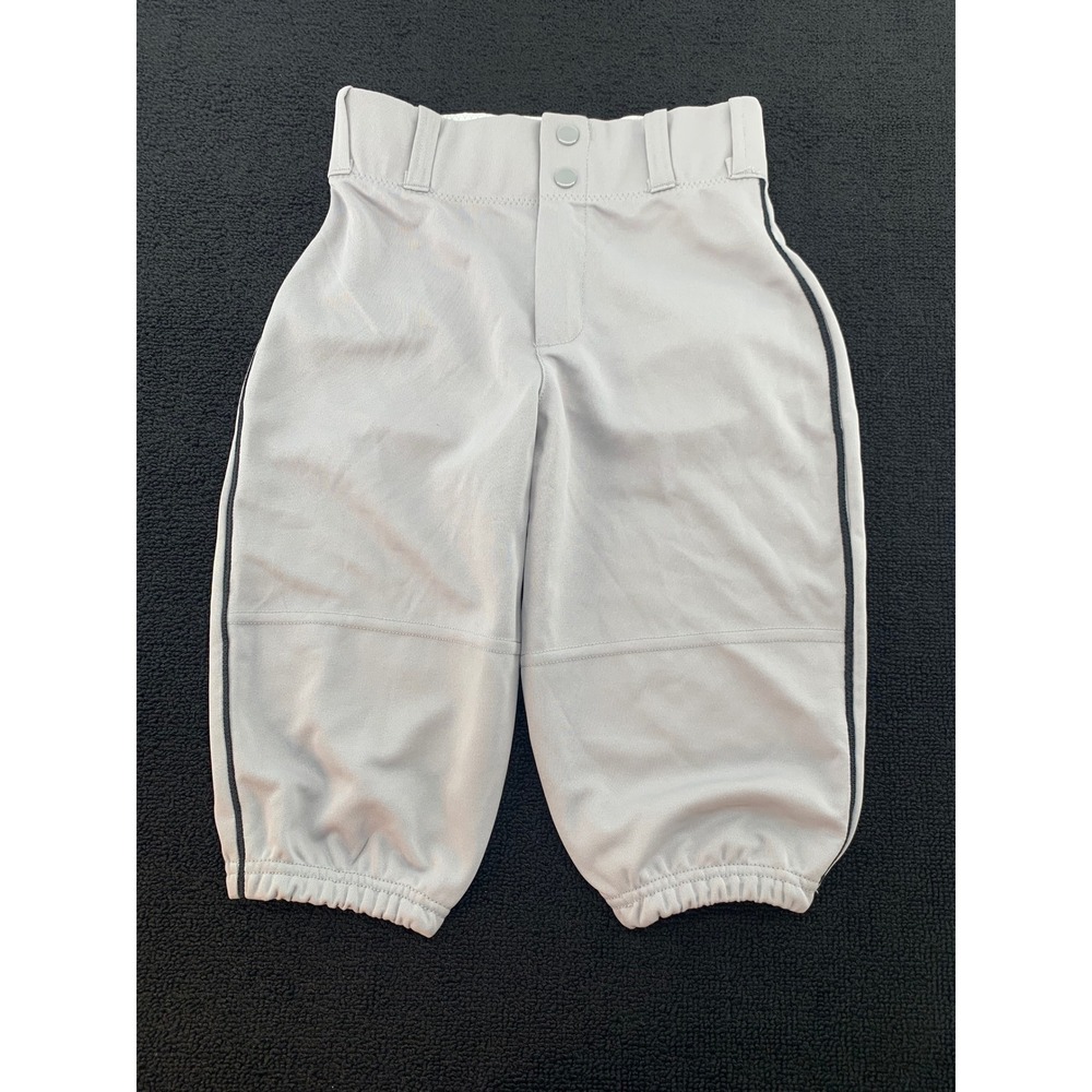 Youth Medium Alleson Athletic Baseball Softball Pants Gray Black Stripe Youth M
